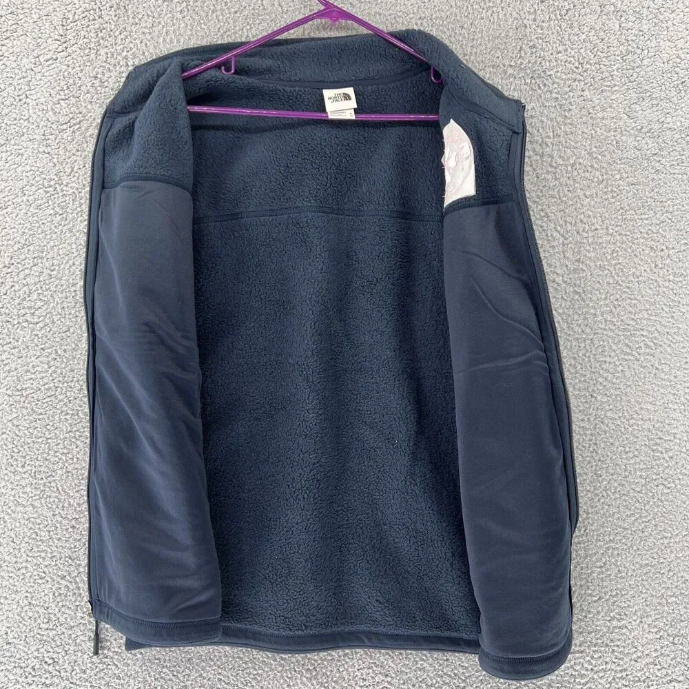 The‎ North Face Vest Men's XL TG Blue Fleece Full Zip Waverly Spring Logo